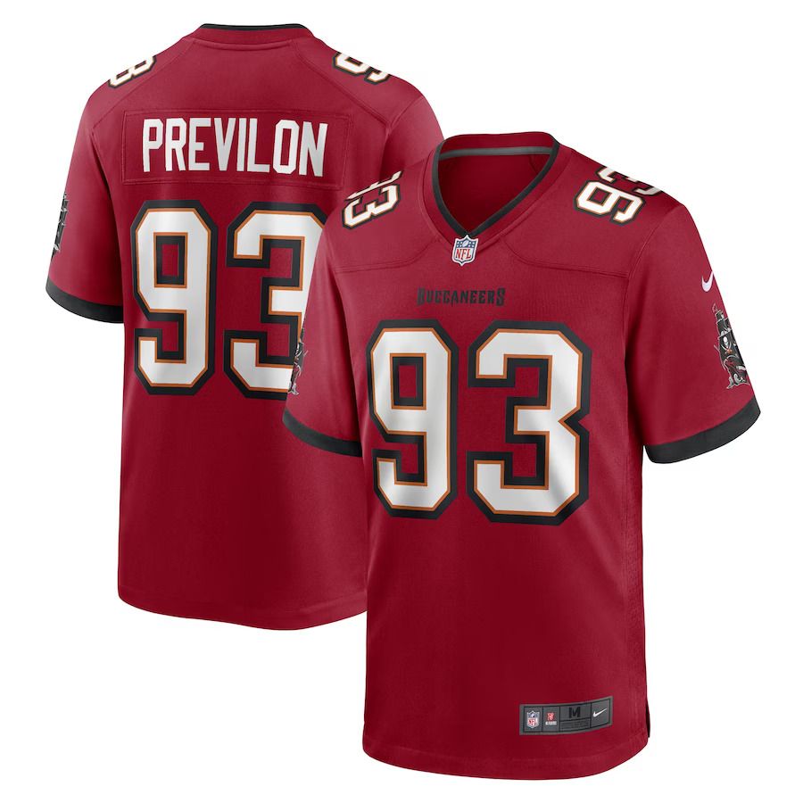 Men Tampa Bay Buccaneers #93 Willington Previlon Nike Red Game Player NFL Jersey->tampa bay buccaneers->NFL Jersey
